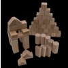 Dřevěné kostky přírodní 50