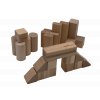 Dřevěné kostky přírodní 25
