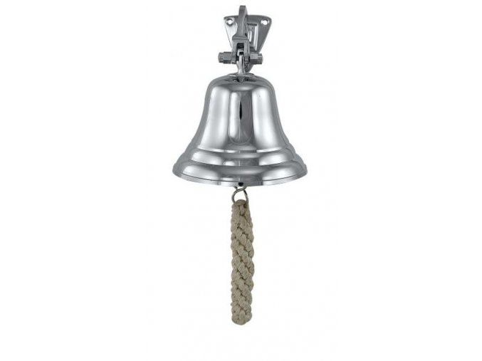Lodní zvon stříbrný - odlehčený - 10 cm