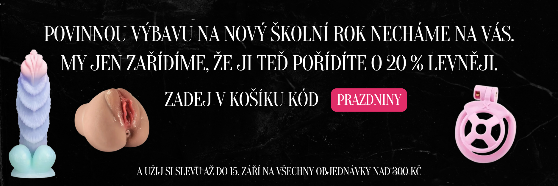 Prázdninová sleva 20 % na vše 2026