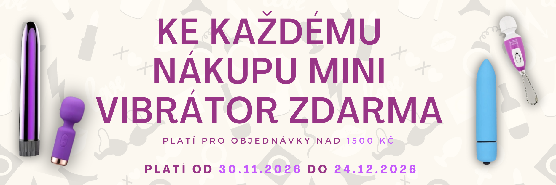 Vibrátor zdarma k nákupu nad 1500 Kč