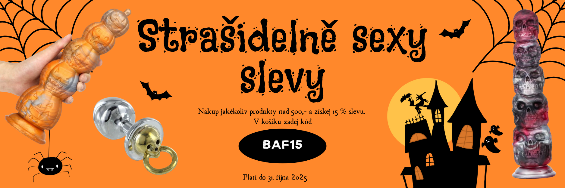 Halloweenské slevy 15% 2025