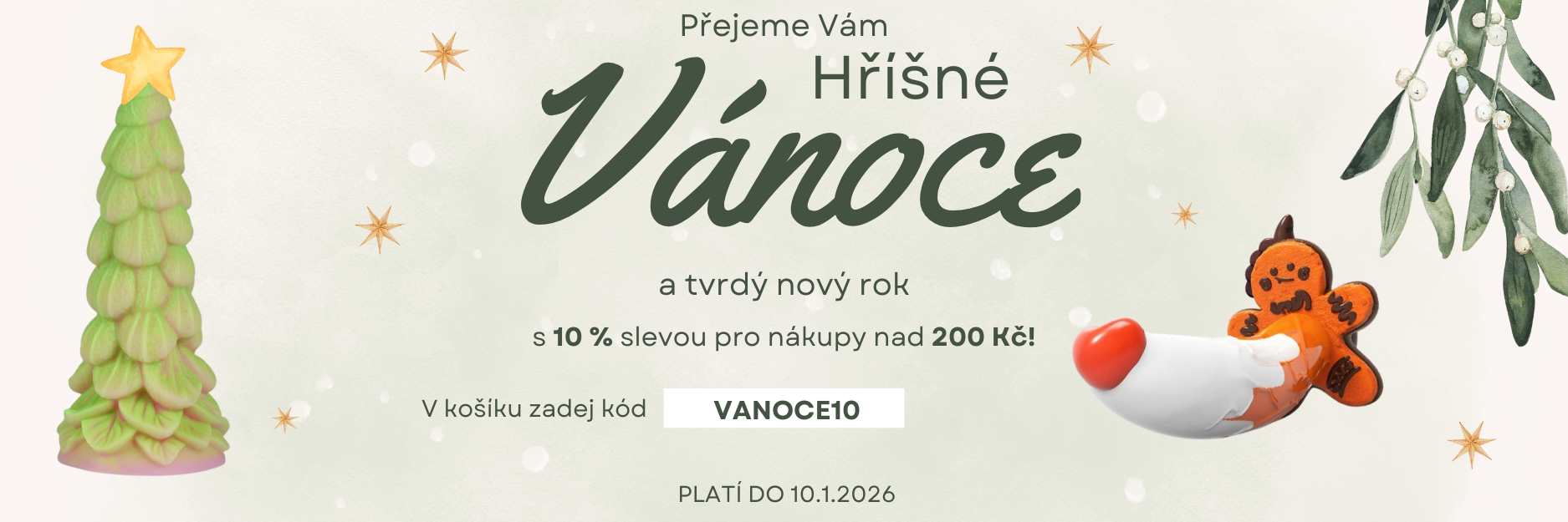 Vánoční slevy 10% rok 2025