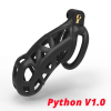 Černá klícka cudnosti Mamba Python V1.0, pohled z boku