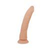 Tělově béžové štíhlé dildo David s přísavkou