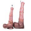 Dildo Kůň Kentucky M ve velikostech M a L vedle sebe