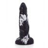 Černo-bílé dildo Elf, pohled zepředu