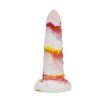 Bílo-oranžové dildo Elf, pohled zepředu