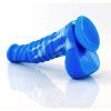 Modré dildo Pony položené na boku