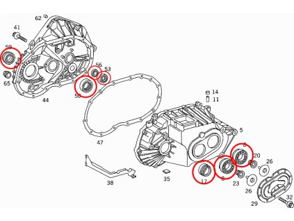 w168 w169 w245 vaneo opravna sada prevodovky