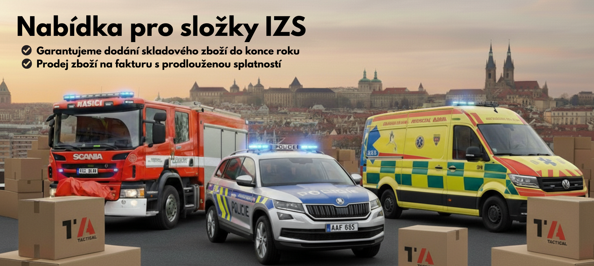 TA tactical nabízí dodání zboží pro složky IZS do konce roku 2025