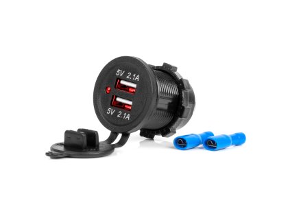 Nabíjačka 2xUSB 12/24V MOD-04 AMiO-02854