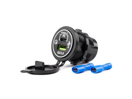 Nabíjačka USB+USB-C 12/24V MOD-08