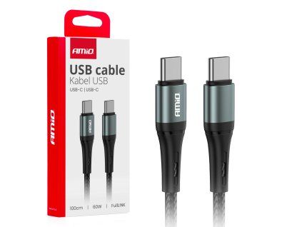 Kábel 'USB-C na USB-C 60W 100cm FullLINK AMIO-03914