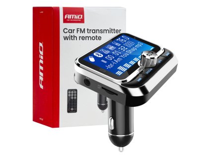 FM transmitter 2×USB-A 12/24V AMiO-04657