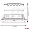 LED výstražný maják W29M 12V 24V AMiO-04110