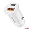 Nabíjačka do auta USB-A + USB-C 20W 12/24V AMiO-03877