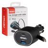 Nabíjačka do auta Quick Charge s navíjacím káblom AMiO-04176