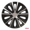 Puklice Rapide 15” čierno - strieborná sada 4ks COLOR BOX