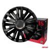Puklice Royal 15” čierna sada 4ks COLOR BOX