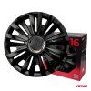 Puklice Royal 16” čierna sada 4ks COLOR BOX
