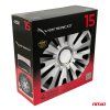 Puklice Royal 15” strieborná sada 4ks COLOR BOX