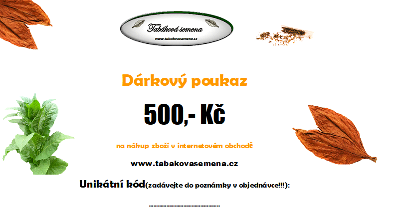 Dárkový poukaz 500 ,- Kč