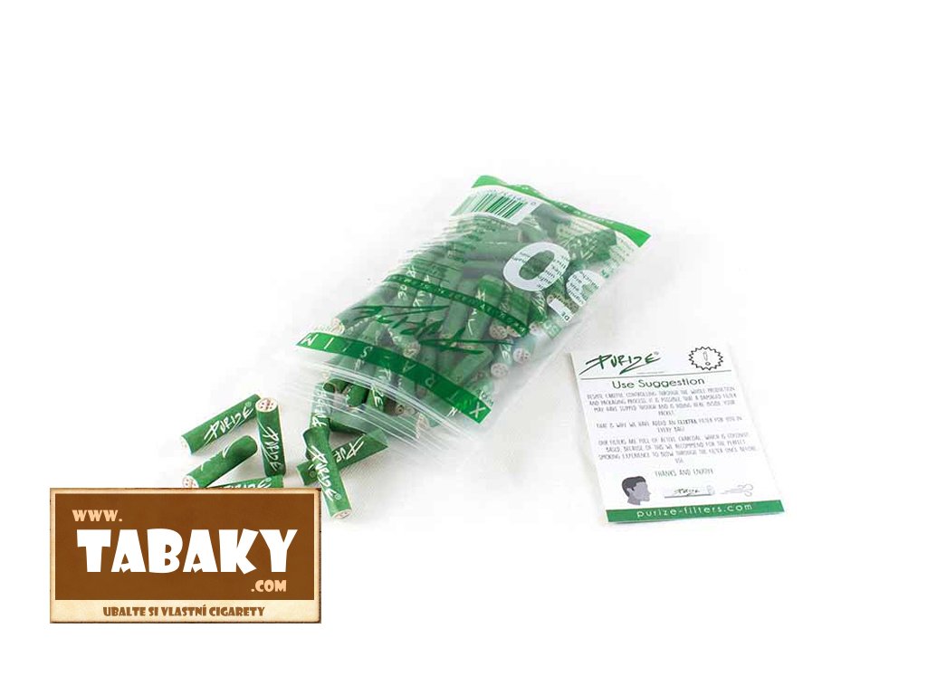 purize aktivkohlefilter xtra slim size green 59mm 50er packung