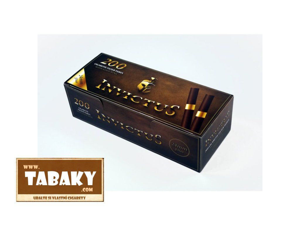 30692 1 invictus brown dunkle filterhuelsen mit goldring 24mm langfilter 200er box 5 boxen 1 ve