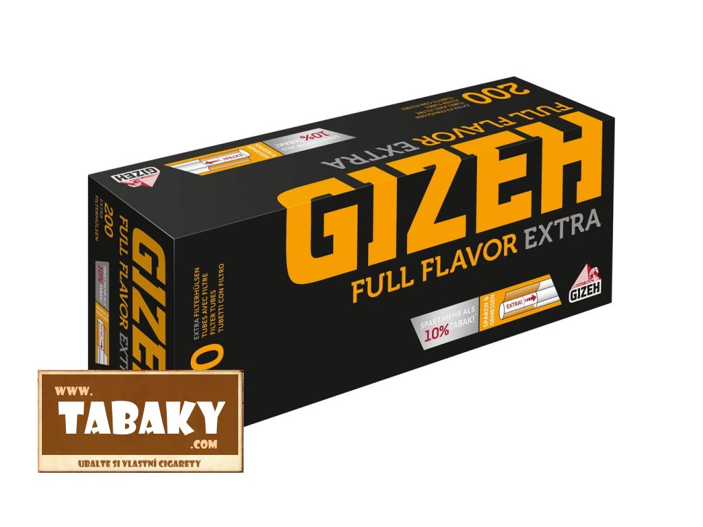 gizeh full flavor extra filter tubes box of 200 extra long filter