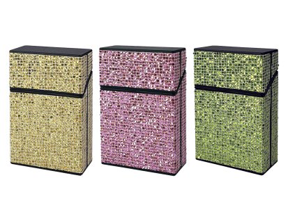 Cigaretové pouzdro s auto otevíráním ZORR GLITTER (Barva Zlatá)