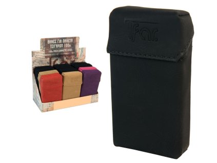 Koženkové pouzdro na 100´s cigarety COLOUR černá