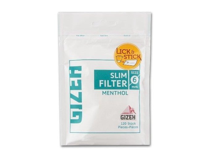 Cigaretové filtry Gizeh Slim Menthol 120 ks