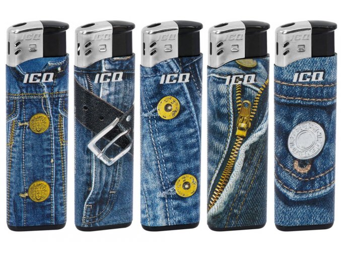 Jednorázový zapalovač ICQ Jeans (Vzor 01)