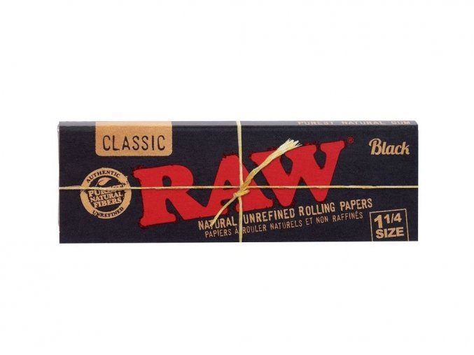 23667 papirky raw black 1 1 4 78mm