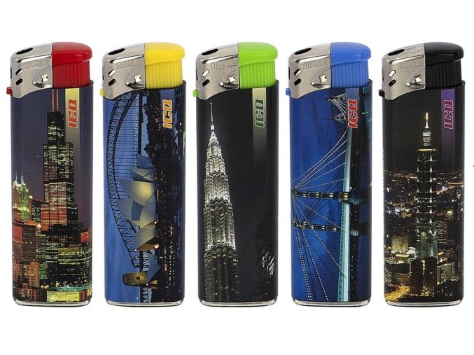 Plnitelný zapalovač ICQ City (Vzor 01)