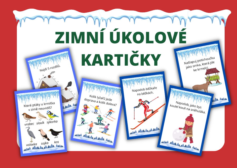 Zimní úkolové kartičky
