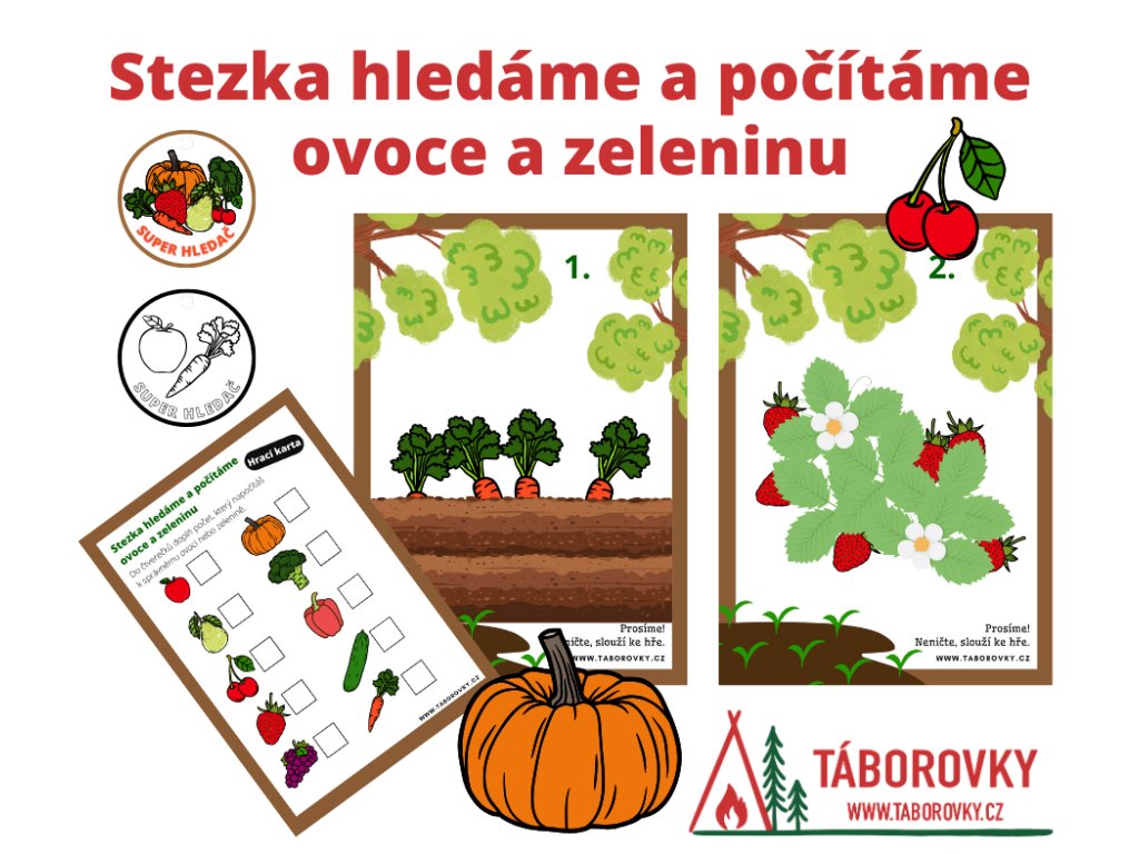 stezka hledame a pocitani ovoce zelenina zahradka taborovky