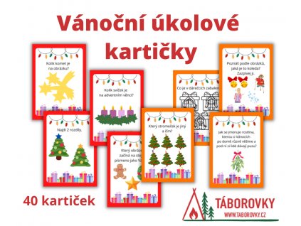 vánoční úkolové kartičky