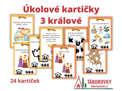 3 králové kartičky pro děti