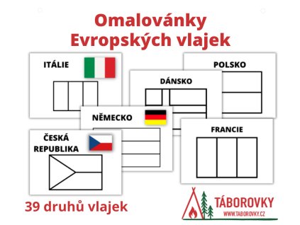 omalovanky evropskych vlajek taborovky