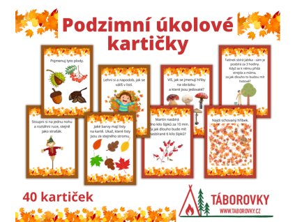 ukolove karticky podzimni aktivity taborovky