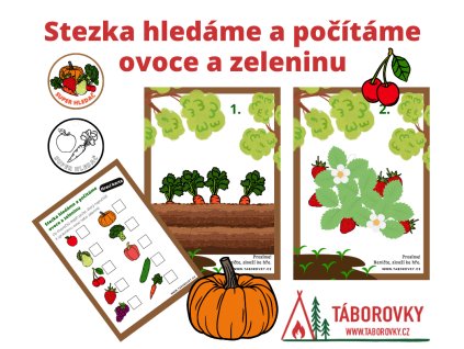 stezka hledame a pocitani ovoce zelenina zahradka taborovky