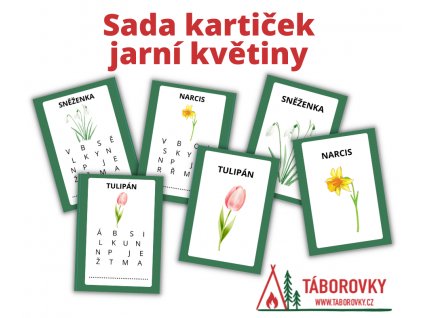 Sada kartiček jarní květiny