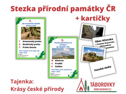 Stezka přírodní památky v ČR + kartičky