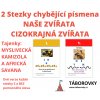 Stezky - chybějící písmena naše a cizokrajná zvířata