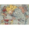 Japanese map of the world during World War II 1942 náhled