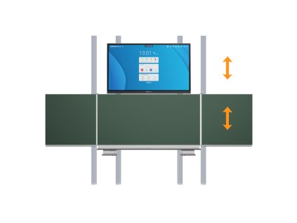 interaktivni displej advantouch s tabuli triptych na pylonech switch