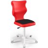 Školní ergonomická židle Twist na kolečkách bez područek červená