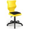 Školní ergonomická židle Twist na kolečkách bez područek žlutá